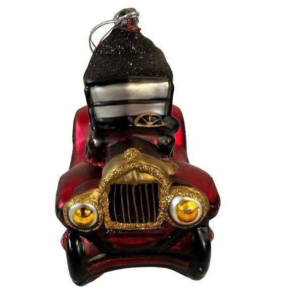 Dept 56 Handblown Mercury Glass Jumbo Christmas 'Old Fashion Auto' Ornament-NWT - Picture 2 of 6